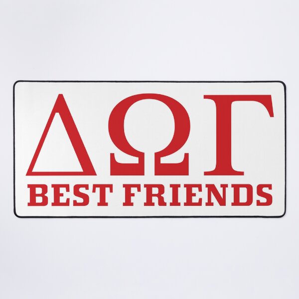 Item preview, DOG - Best Friends - Greek letters - Delta Omega Gamma - Red with White Outline designed and sold by 8PawsStudio.