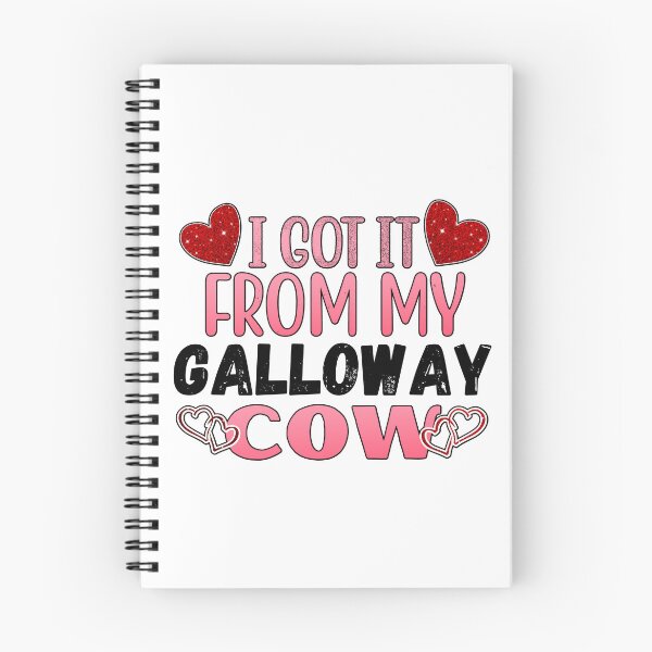 Item preview, White version of I got it from my Galloway cows Lovely Valentine hearts designed and sold by FarmsteadAcers.