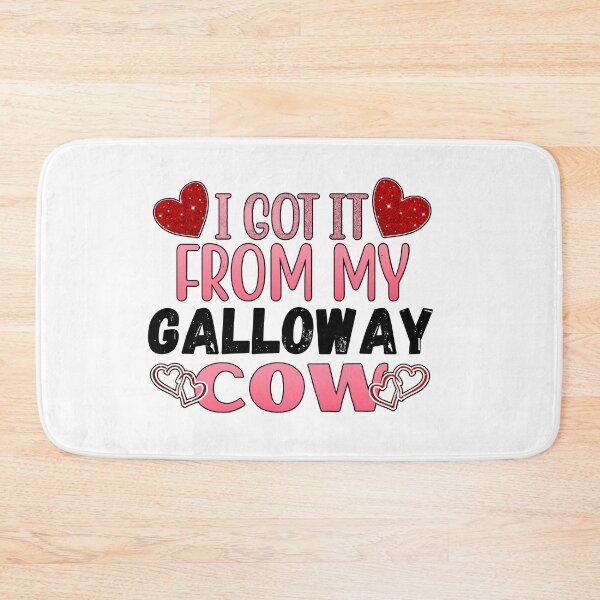 Item preview, White version of I got it from my Galloway cows Lovely Valentine hearts designed and sold by FarmsteadAcers.
