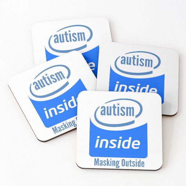 Item preview, Autism Inside, Masking Outside designed and sold by NorthernMagpie.