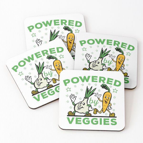 Item preview, Funny Cartoon Powered By Veggies Vegetarian designed and sold by wingstar.
