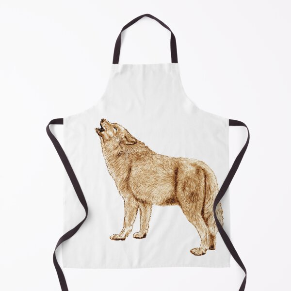 Item preview, Howling wolf - brown colorized version designed and sold by SylvieG18.