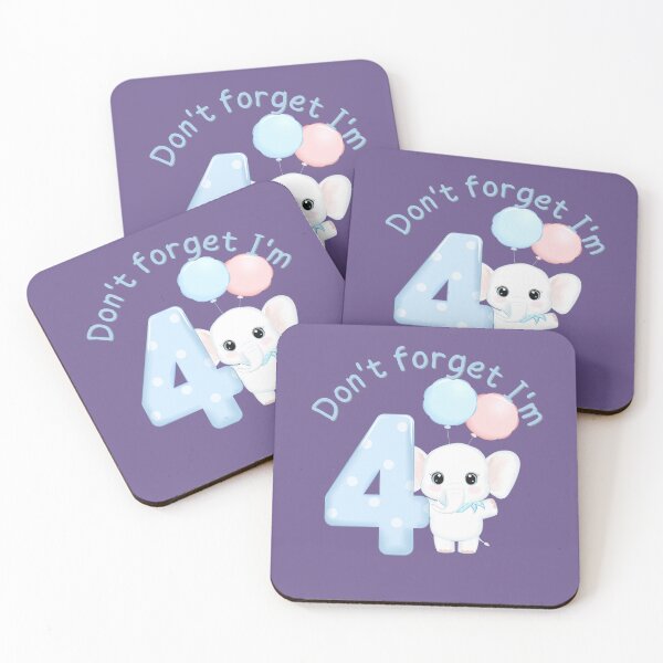 Item preview, Don't forget I'm Four Polka Dot Four design for toddlers and four year olds birthday.  designed and sold by tranquilbeach.