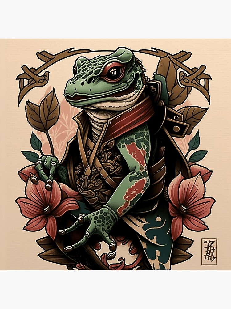 Customizable Japanese frog tattoo tattoo shop bar studio background wall  decoration hanging cloth wall painting