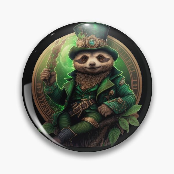 Item preview, Cute St. Patrick's Day Leprechaun Steampunk Sloth designed and sold by NateFellhauer.
