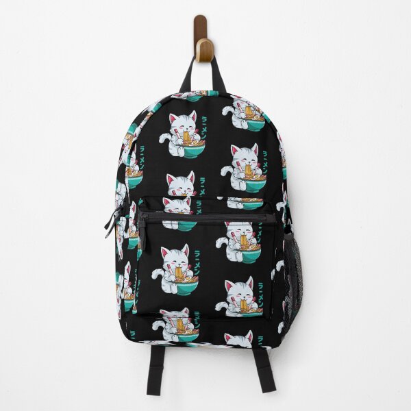 Item preview, Kawaii Cat Eating Ramen Noodles designed and sold by spacedowl.