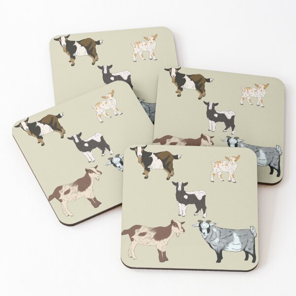 Item preview, Nigerian Dwarf Goats Pattern Cream designed and sold by Ashley Gagnon.