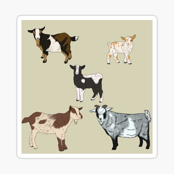 Item preview, Nigerian Dwarf Goats Pattern Cream designed and sold by Ashley Gagnon.