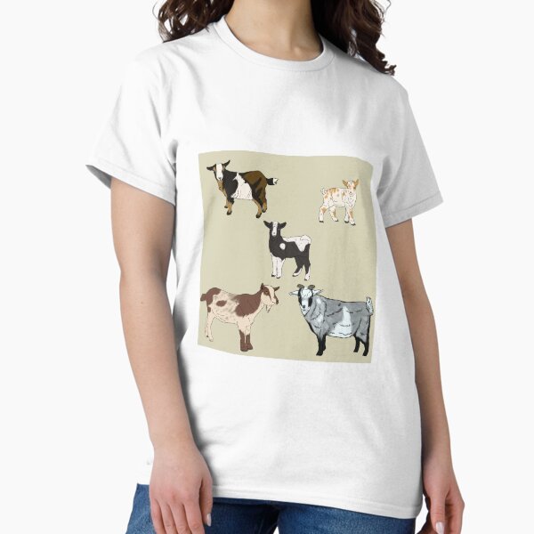 Item preview, Nigerian Dwarf Goats Pattern Cream designed and sold by Ashley Gagnon.