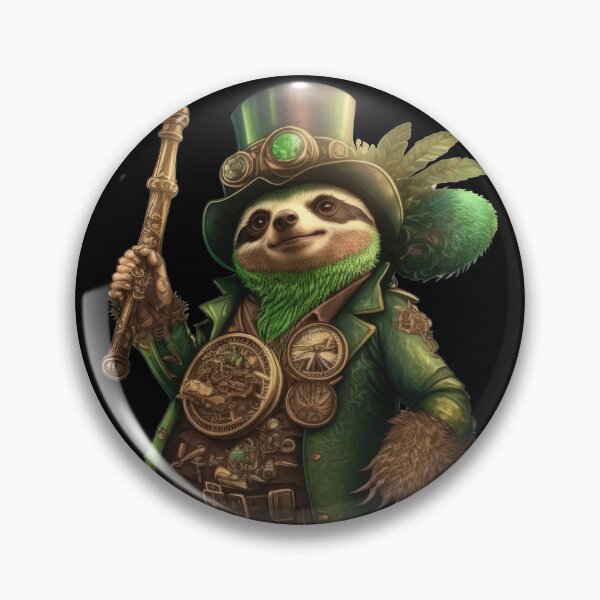 Item preview, Cute St. Patrick's Day Leprechaun Steampunk Sloth designed and sold by NateFellhauer.