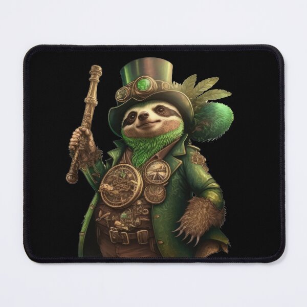 Item preview, Cute St. Patrick's Day Leprechaun Steampunk Sloth designed and sold by NateFellhauer.