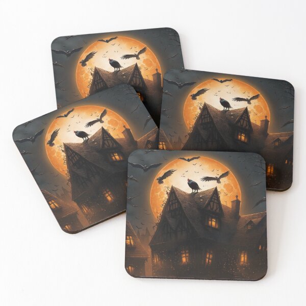 Item preview, Spooky Halloween Village designed and sold by NevermoreFalls.