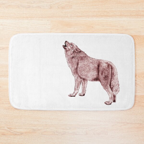 Item preview, Howling wolf - brown-red colorized version designed and sold by SylvieG18.