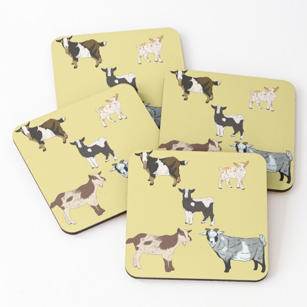 Item preview, Nigerian Dwarf Goats Pattern Yellow designed and sold by Ashley Gagnon.