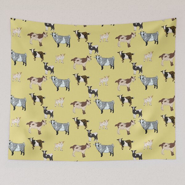 Item preview, Nigerian Dwarf Goats Pattern Yellow designed and sold by Ashley Gagnon.