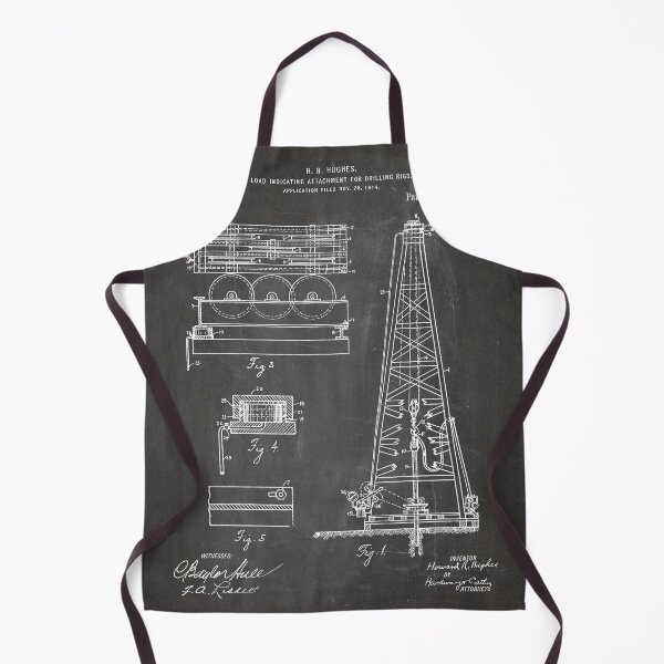 Item preview, Oil Drilling Rig Patent - Oil Drill Engineer Workshop Art - Black Chalkboard designed and sold by patentpress.