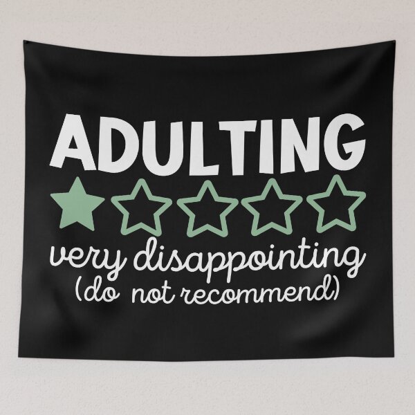 Item preview, Adulting very disappointing - do not recommend designed and sold by EvergreenWhimsy.