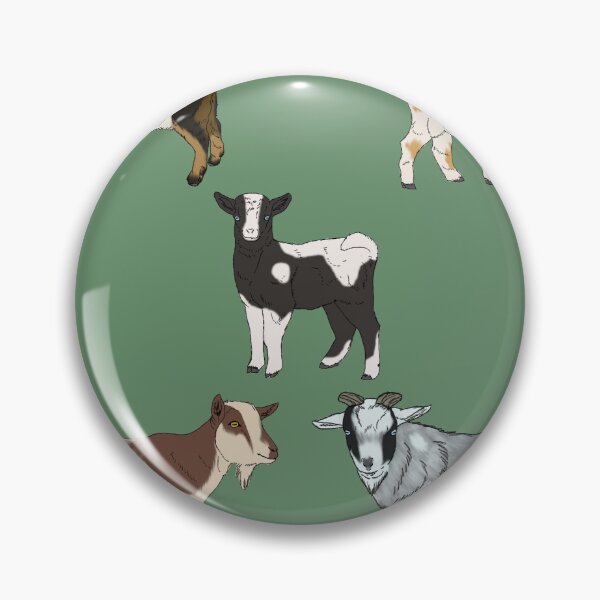 Item preview, Nigerian Dwarf Goats Pattern Sage designed and sold by Ashley Gagnon.