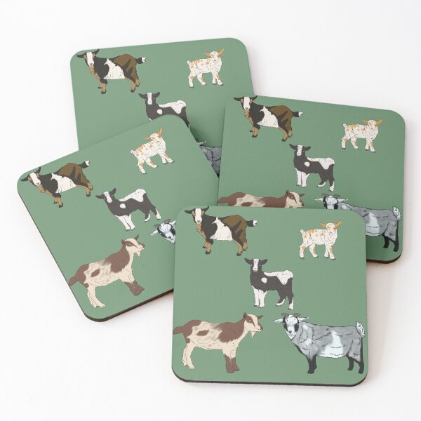 Item preview, Nigerian Dwarf Goats Pattern Sage designed and sold by Ashley Gagnon.