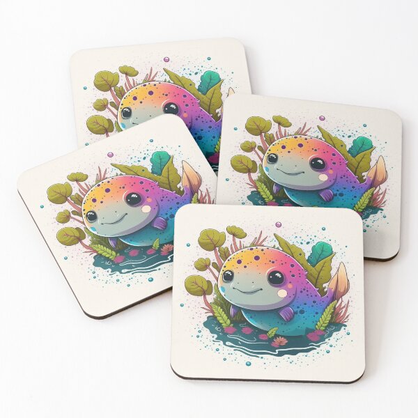 Item preview, Cute Axolotl Colorful axolotl art  designed and sold by wildlifezen.