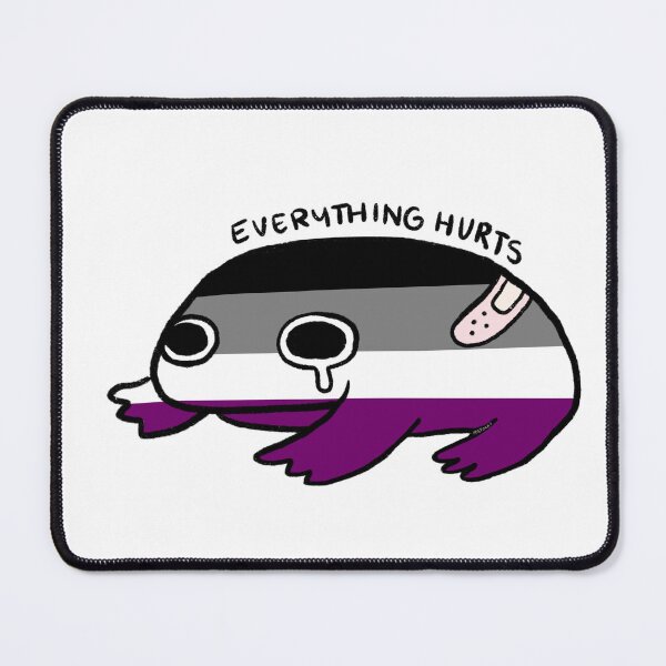 Item preview, Everything Hurts | Cute Asexual Frog with Bandage designed and sold by iristocat.