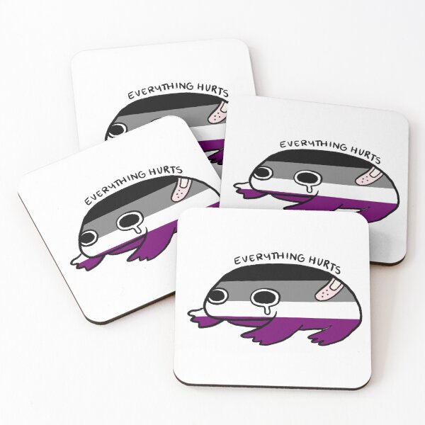 Item preview, Everything Hurts | Cute Asexual Frog with Bandage designed and sold by iristocat.