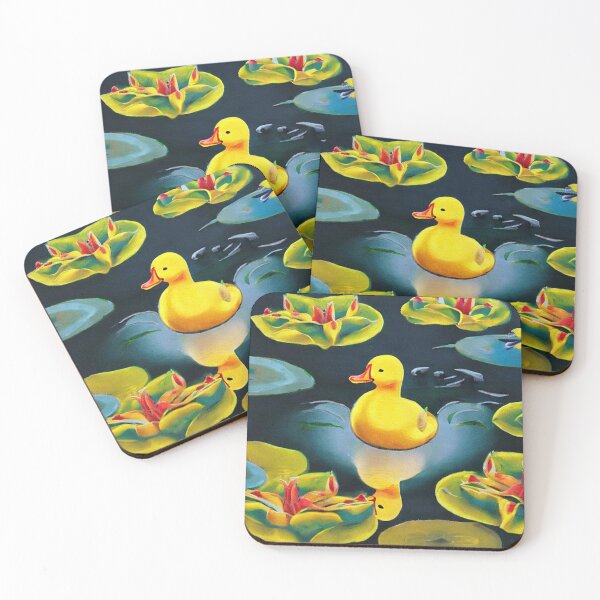 Item preview, Yellow duckling among lilies designed and sold by Natalia-Vlad.