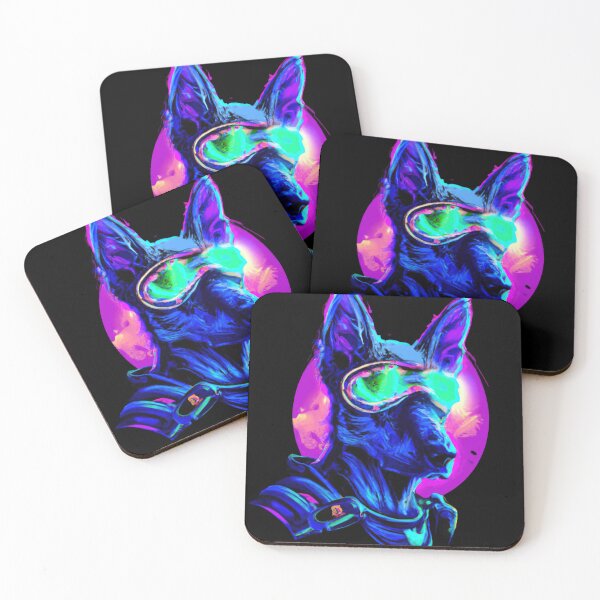 Item preview, Cute Futuristic Pup in a Synthwave Wonderland D designed and sold by Cosmic-graphics.