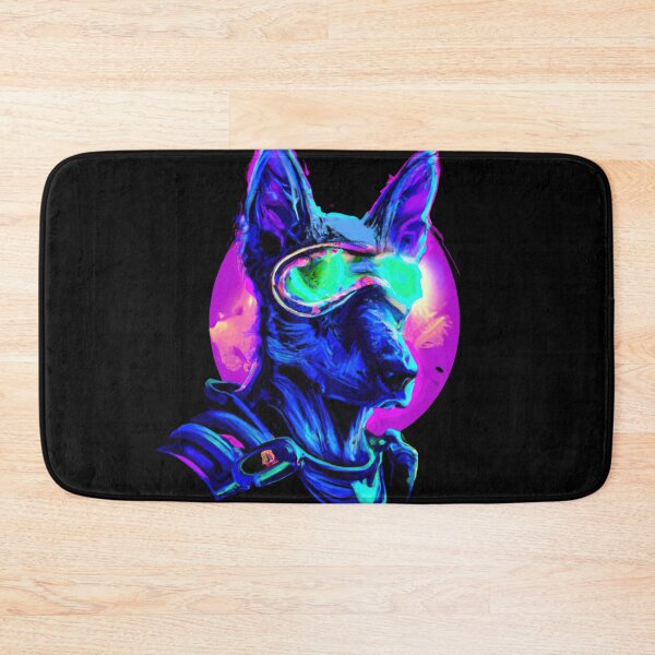 Item preview, Cute Futuristic Pup in a Synthwave Wonderland D designed and sold by Cosmic-graphics.