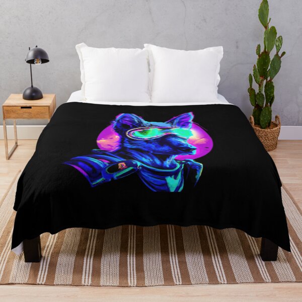 Item preview, Cute Futuristic Pup in a Synthwave Wonderland D designed and sold by Cosmic-graphics.