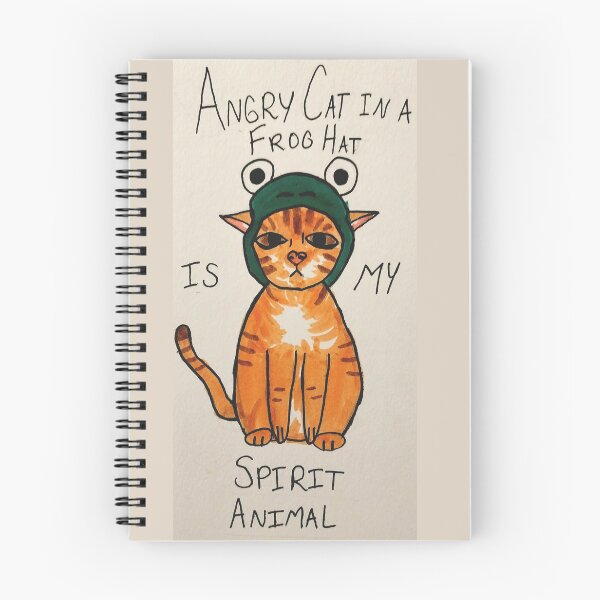 Item preview, Angry Cat in a Frog Hat is my Spirit Animal designed and sold by FrogQueenKira.