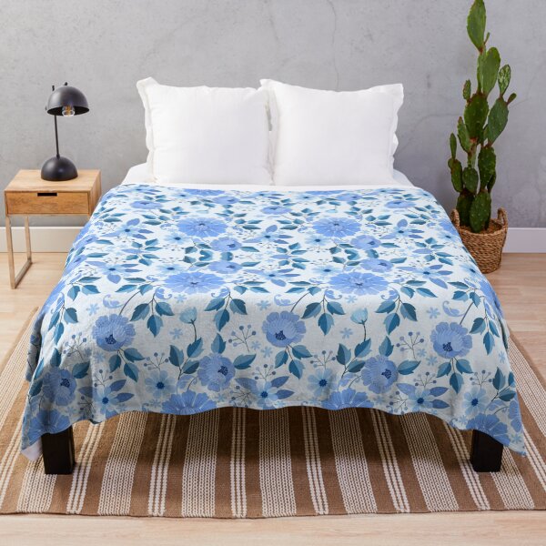 Item preview, Blue Watercolor Flowers designed and sold by universegrace.