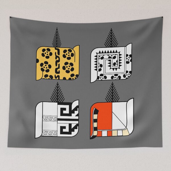 Item preview, prehispanic blankets designed and sold by ocelotlcalli.