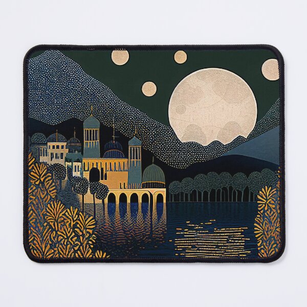 Item preview, Lake Como in the Moonlight, vintage style designed and sold by SamJanner.