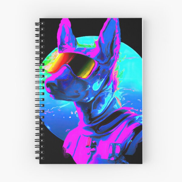 Item preview, Futuristic Pup in a Neon Dream in a Technicolor World D designed and sold by Cosmic-graphics.