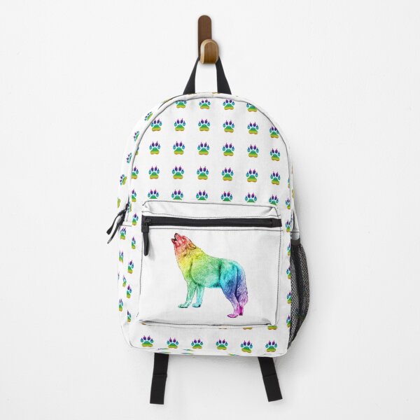 Item preview, Howling wolf - rainbow colorized version 1 designed and sold by SylvieG18.