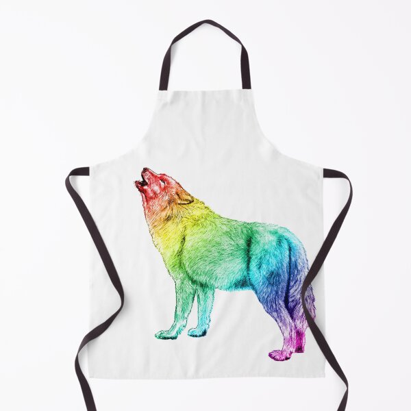 Item preview, Howling wolf - rainbow colorized version 1 designed and sold by SylvieG18.