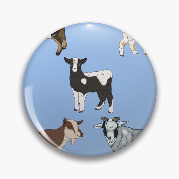 Item preview, Blue Nigerian Dwarf Goats Pattern designed and sold by Ashley Gagnon.