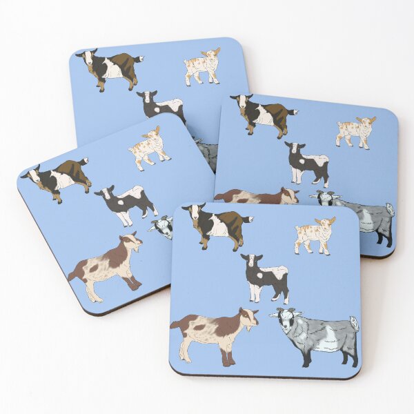 Item preview, Blue Nigerian Dwarf Goats Pattern designed and sold by Ashley Gagnon.