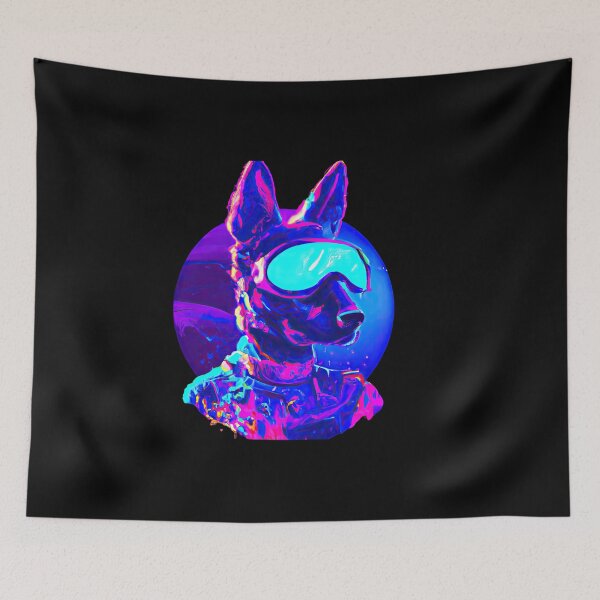Item preview, Cyberpup A cool Technicolor Dream Dog D designed and sold by Cosmic-graphics.