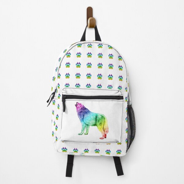 Item preview, Howling wolf - rainbow colorized version 2 designed and sold by SylvieG18.