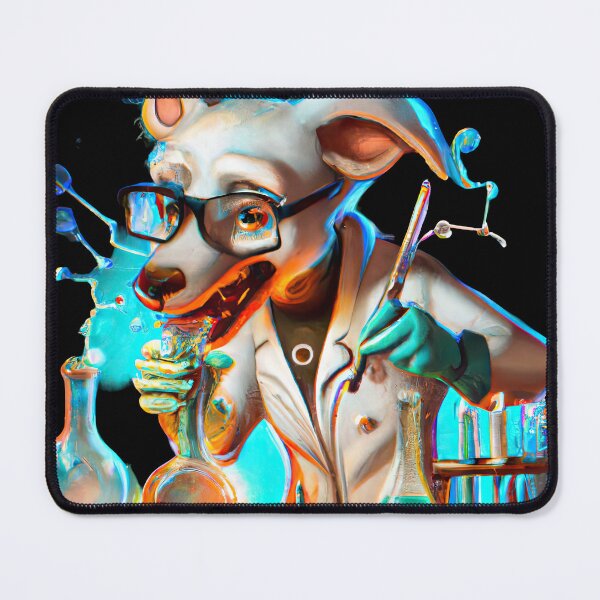Item preview, Synthwave Scientist Pup A Futuristic Adventure D designed and sold by Cosmic-graphics.
