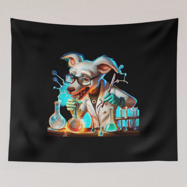 Item preview, Synthwave Scientist Pup A Futuristic Adventure D designed and sold by Cosmic-graphics.