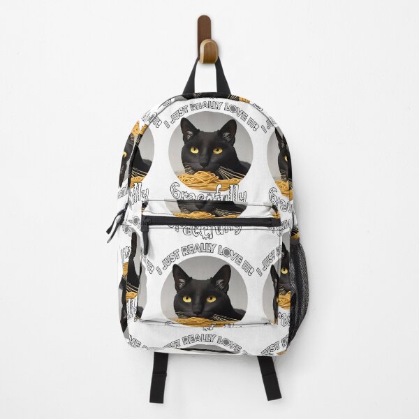 Item preview, Cute Cat Eating Spaghetti, Gracefully designed and sold by JEK Designer ⭐⭐⭐⭐⭐ (5.0).