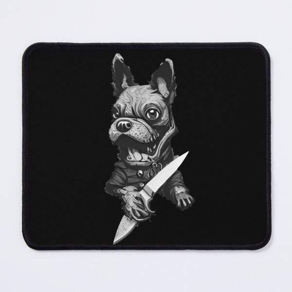 Item preview, Dog with knife designed and sold by Mebbotai.