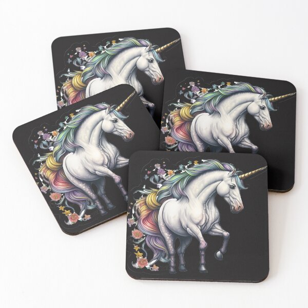 Item preview, unicorn and flowers designed and sold by MickRavenV2.