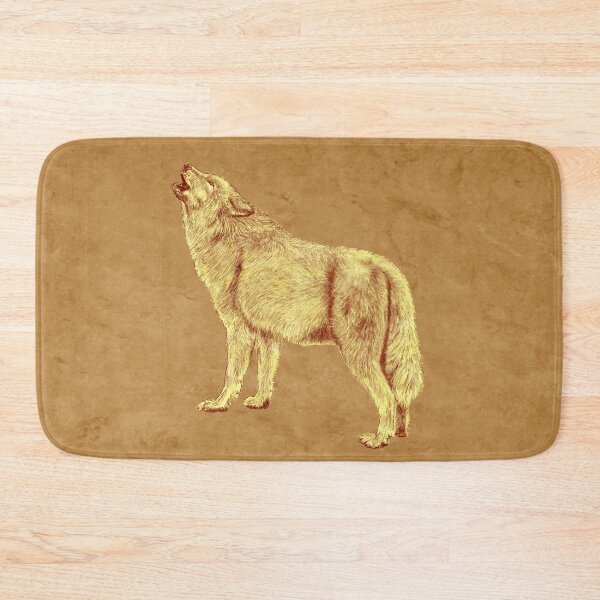 Item preview, Howling wolf - brown marbled version designed and sold by SylvieG18.