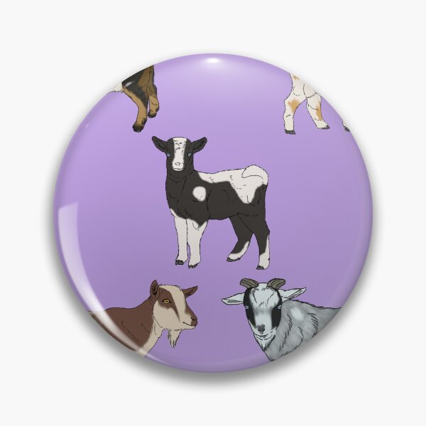 Item preview, Purple Nigerian Dwarf Goats Pattern designed and sold by Ashley Gagnon.