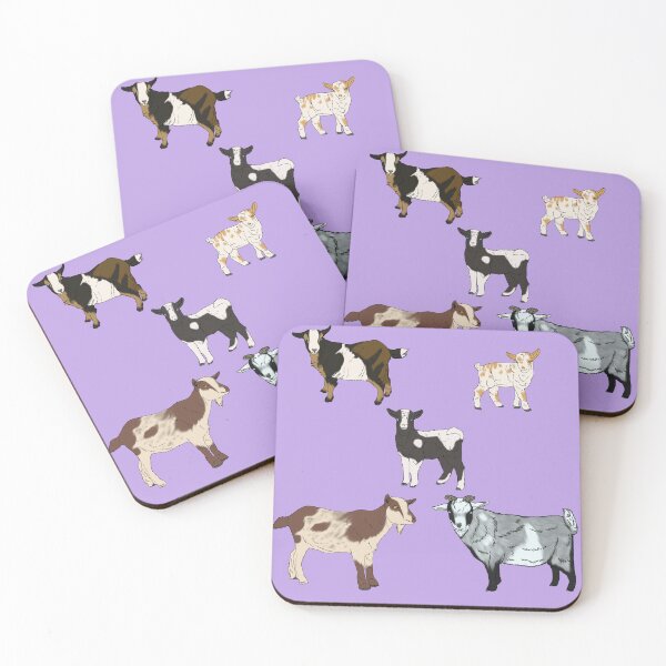 Item preview, Purple Nigerian Dwarf Goats Pattern designed and sold by Ashley Gagnon.