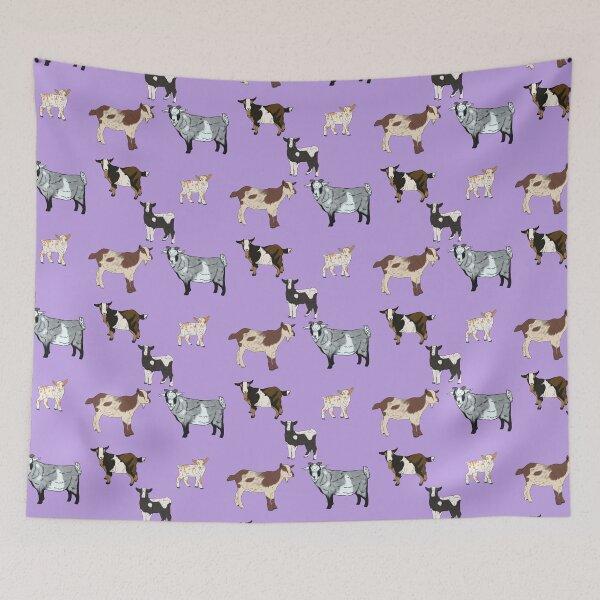 Item preview, Purple Nigerian Dwarf Goats Pattern designed and sold by Ashley Gagnon.